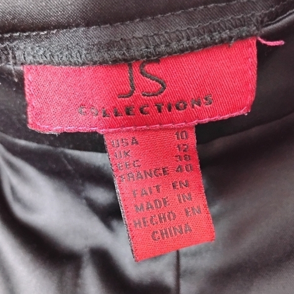 Y2K JS Collections Satin Wide Leg Pants Size 10 Elegant Cocktail Minimalist - Picture 5 of 7